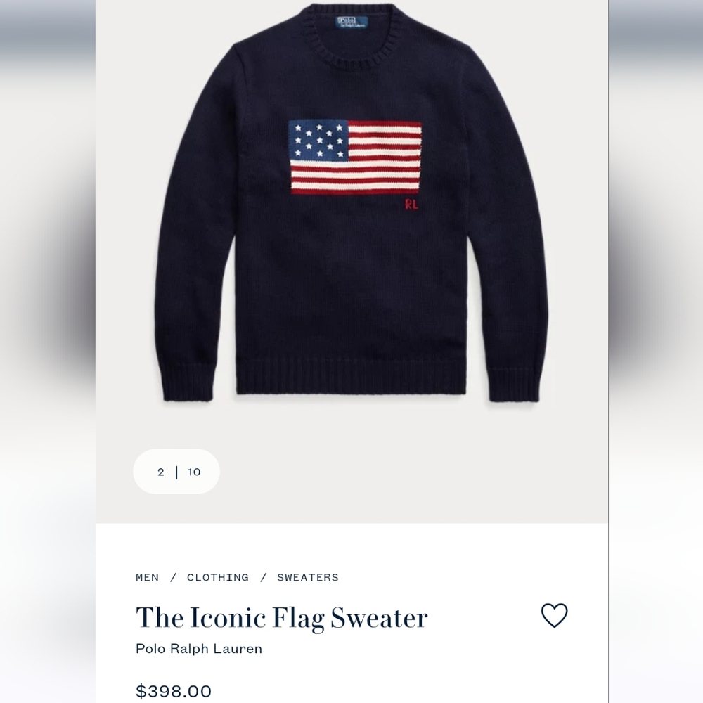 Mens polo Flag knitted